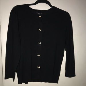 Brand new Women's Black Bow Button Cardigan